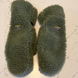 L.L. Bean Olive Fleece Mittens